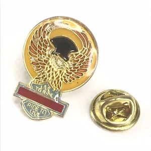 Live To Ride Ride To Live Harley Eagle 1" Vintage Lapel Pin Pinback Buttons - Picture 1 of 3