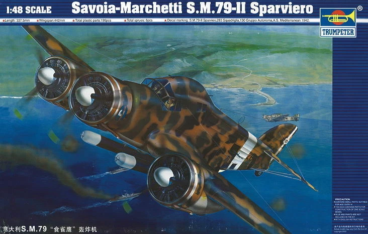 Trumpeter 02817 - 1:48 Savoia Marchetti SM-79 II Sparviero - Nuovo - Immagine 1 di 1