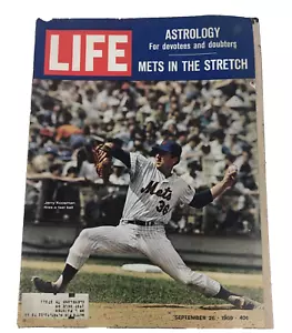 Life Magazine Jerry Koosman New York Mets Baseball September 26 1969 Vintage - Foto 1 di 24