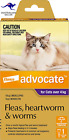Flea, Heartworm And Worm Spot-On For Cats, Purple, 1 Pack Easy To Apply