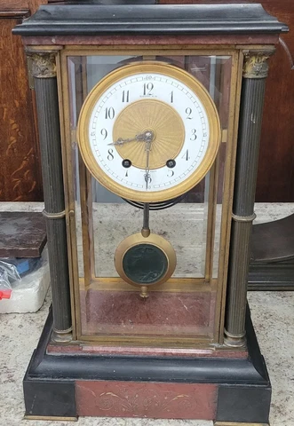 Antique Tiffany & Co. Large Marble Crystal Regulator Clock - Fully Serviced! Cover