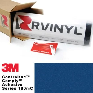 3M 180mC Controltac Bright Blue Metallic 227 Vinyl Film Wrap Craft Sheet Roll - Picture 1 of 10