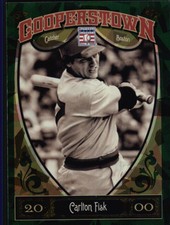 2013 Panini Cooperstown Green Crystal Red Sox Baseball Card #93 Carlton Fisk