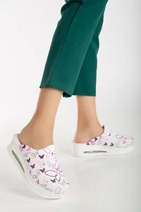 orthopedic clogs women,white clogs,comfortable,nursing clogs,hospital,pattern - Picture 1 of 7