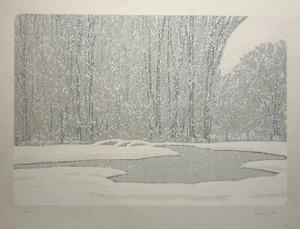 Klaas Willem Verboom (Canadese) - Serigrafia firmata, numerata - Paesaggio invernale - Foto 1 di 4