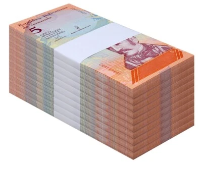 Venezuela Bolívar Soberano, 2018 5 Bolívares.. 1000 piezas UNC, VENDEDOR EE. UU. Foto 1 de 2