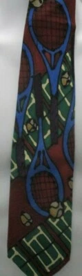 Corbata de tenis Robert Daskai con Rob Viscount, ¡excelente colores y estado! Foto 1 de 4