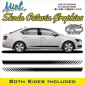 SKODA OCTAVIA SPORTS SIDE STRIPES VRS HATCH / ESTATE DOOR GRAPHICS DECALS 004 - Picture 1 of 4