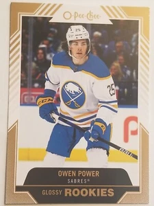 2022-23 Oberdeck Serie 1 - Owen Power O-Pee-Chee glänzend Rookie RC #R-7 Gold - Bild 1 von 2