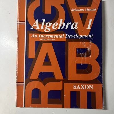 Saxon Algebra 1 (3rd Edition) Solutions Manual (cover Wear) - Image 1 of 4