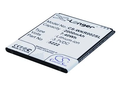 Li-ion Battery for Wiko 9669 Freddy Rainbow Jam 3.7V 2000mAh - Imagem 1 de 4