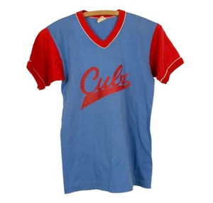 Camiseta de Colección Russell Athletic Cuello en V Timbre Cachorros Azul Rojo Jóvenes Niños Lg B - Imagen 1 de 6
