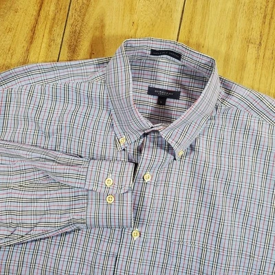 Camisa Burberry London Vintage Para Hombre L Cuadros Cuadros Nova Hecha en EE. UU. *Ver Descripción Foto 1 de 4