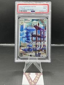 Pokemon Faille Paradoxale - ILLUSTRATION STEELIX RARE 208/182 PSA 9 comme neuf - Photo 1/5