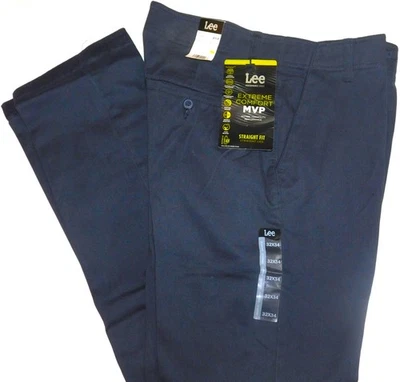 Pantalones LEE Extreme Comfort MVP rectos elásticos cintura flexible absorbente de humedad azul marino Foto 1 de 4