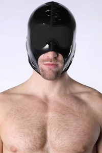 Capucha para ojos de malla cromada negra Cellblock13 - Imagen 1 de 18
