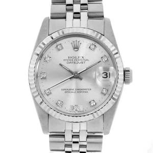 ROLEX Datejust 10P Diamond 68274G Silver R Number second hand Boys (Unisex) - Picture 1 of 10