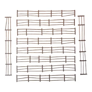 20× OO Gauge 1:76 Brown Fence Sections – 3D Printed Scenery Kit - Foto 1 di 1