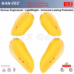 SAS-TEC SCL LEVEL 2 Biker Jacket 4 Piece Shoulder & Elbow Protection Armour Pads - Picture 1 of 7