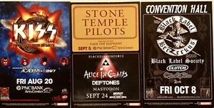 KISS AEROSMITH STP IRON MAIDEN+ RARE 3 SMALL FLYERS LOT PNC ARTS CENTER NJ 2010 - Picture 1 of 2