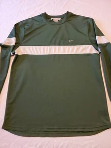 Nike Longsleeve Green and White Roundneck Mens Synthetic XL - Picture 1 of 12