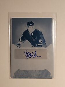 1/1, Doug Gilmour Auto Printing Plate, Leafs hockey (one of one signature)