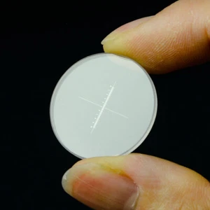 Microscope Calibration Slide objective Micrometer cross reticle scale D=27mm - Picture 1 of 8