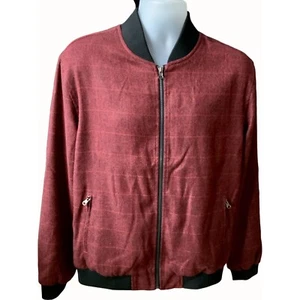 Indigo Star American Vintage Windowpane Crimson Oshkosh Zip Jacket NEW Medium - Picture 1 of 7