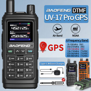 Baofeng UV-17 Pro GPS Air Band Walkie Talkie Long Range NOAA Ham Two Way Radio