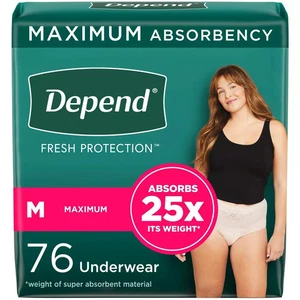 Depend Fresh Protection Erwachsene Inkontinenz Unterwäsche für Damen Medium 76 Stück - Bild 1 von 4
