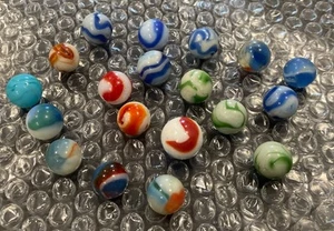 Vintage Marbles Lot Of 20 Various Types All In Good Condition - Picture 1 of 18