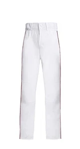 Neu mit Etikett Adidas Icon Baseballhose für Jugendliche weiß mit roten Paspeln lang Größe Medium - Bild 1 von 5