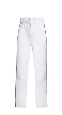 NWT Youth Adidas Icon Baseball Pants White w/ Red Piping Long sz Medium - Image 1 of 4