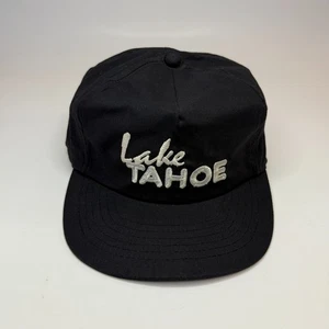 Vintage 90er LAKE TAHOE bestickte Snapback Mütze Kappe schwarz - Bild 1 von 7