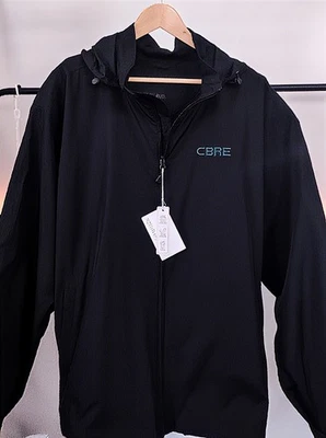 Chaqueta cortavientos North End 2XL negra con capucha sistema EZEM resistente al agua para hombre  Foto 1 de 4
