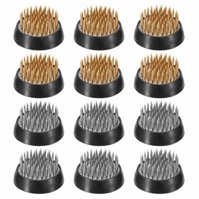 12 Piezas 1.3" Redondo Latón Floral Ranas Organizador Soporte Pin, Latón/Plata/Negro Foto 1 de 4