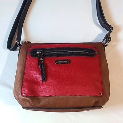 Bolso de Hombro Dana Buchman Rojo Negro Marrón  Foto 1 de 4