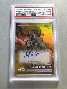Star Wars Topps PSA 9 ANDOR Auto Card Signed Forest Whitaker SAW GERRERA Gold - Picture 1 of 3
