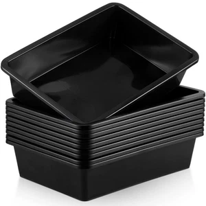 10 Pcs Flat Storage Tray Organizer Bin Letter Size Paper Trays for Classroom ... - Picture 1 of 7