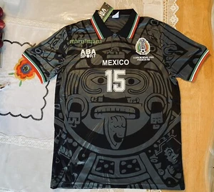 LUIS HERNANDEZ Black ABA SPORT Mexico 1998 #15 Jersey XL RETRO France TRUE SIZE - Picture 1 of 4