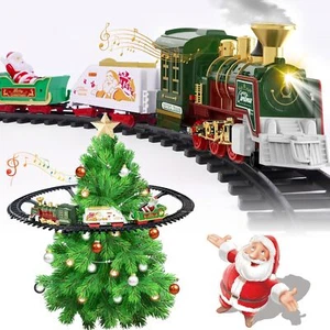 hristmas Train Set - Hanging Train Toys with Smoke Light & Sound for Boys Girls - Picture 1 of 9
