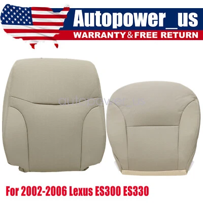 2002-2006 For Lexus ES300 ES330 Front Driver Bottom-Top Leather Seat Cover Tan Foto 1 de 4