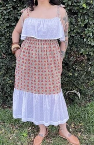 Women’s Plus Size Summer Dress 2X NWT OFF SHOULDER BOHO $148 Comfy Cotton B-46” - Picture 1 of 24