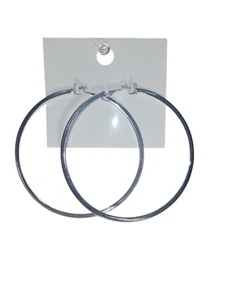 Forever 21 Silver Tone Huge Hoops Earrings 3⅞" D - New - Picture 1 of 6