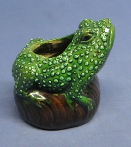 Seltene antike chinesische Keramik grün gefleckter Frosch Wassertropfer um 1900 sehr guter Zustand! - Bild 1 von 5