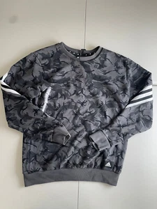Adidas Camoflauge Long Sleeve Pullover Crewneck Sweatshirt Mens Medium - Picture 1 of 6