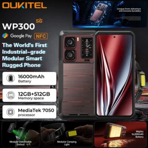 Global Oukitel WP300 5G Rugged Phone Android 15 NFC Mobile Removable Rear Screen - Afbeelding 1 van 21