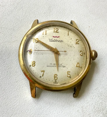 DC2 Vintage Waltham 17-Jewels Relógio de Cabeça Masculino Protegido contra Choque - Imagem 1 de 4