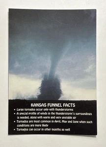 Kansas Funnel Facts Tornado Safety Postcard 1991 Unposted - Picture 1 of 3