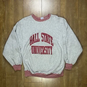Sudadera De Colección Ball State University Tejido Timbre Cuello Redondo XL 90s - Imagen 1 de 7